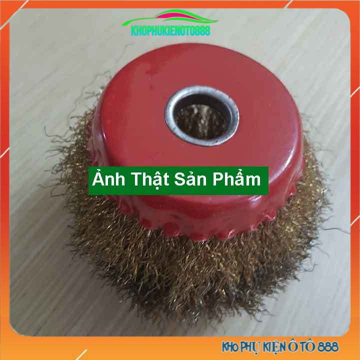 Bát mài chổi đánh gỉ sắt, lưỡi mài chà nhám đế đỏ sợi vàng cao cấp