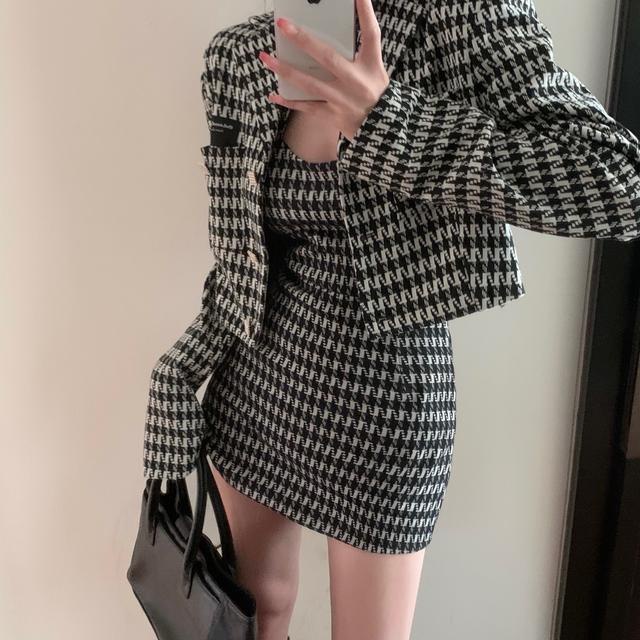 【F&amp;X】Váy ôm hông có túi mùa thu mới 2022