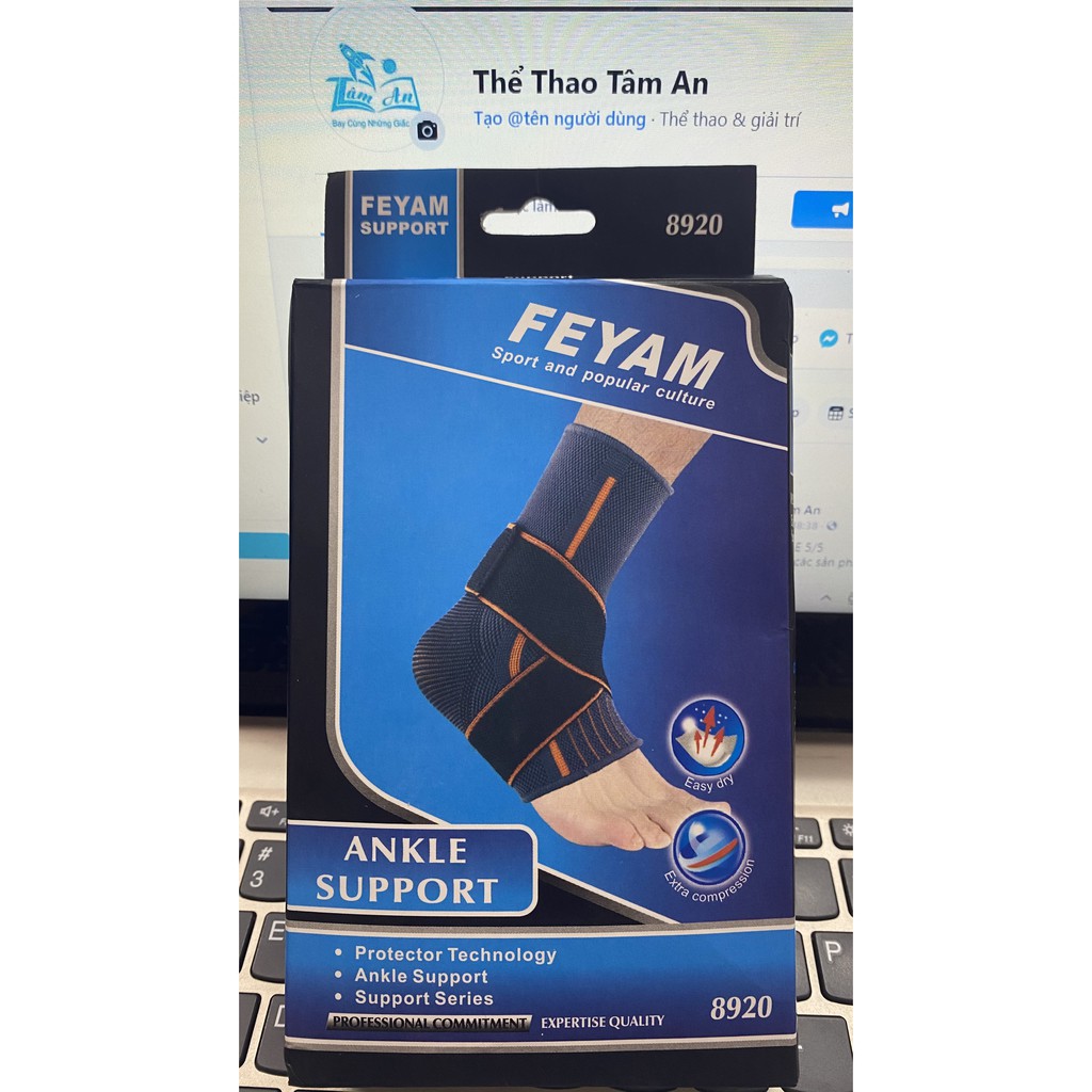 Bó vải chống lật cổ chân, mắt cá chân Feyam Ankle Support 8920 phục hồi sau chấn thương