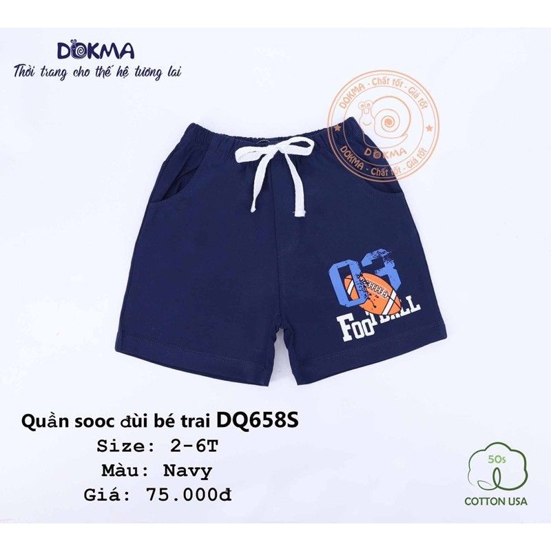 Quần short đùi bé trai Dokma 2-6Y