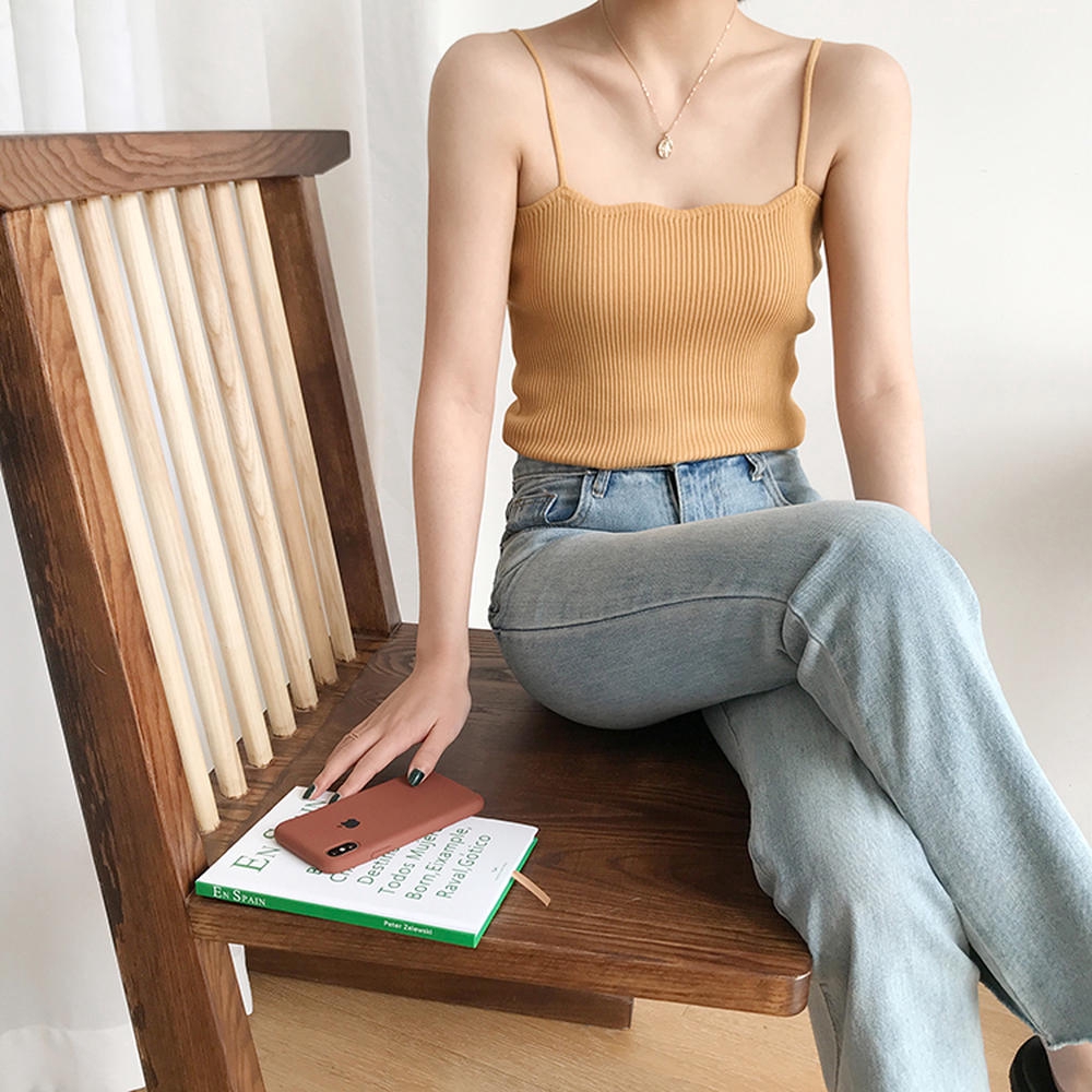 Áo Dệt Kim Không Tay Màu Trơn Đơn Giản 27730 Cho Nữ | BigBuy360 - bigbuy360.vn