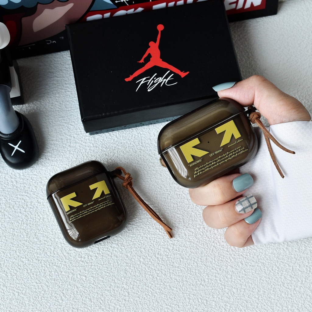 Vỏ Bảo Vệ Hộp Sạc Tai Nghe compatible AirPods 2/ Pro/ compatible AirPods 2/ Pro Off2021 3Gen Thời Trang