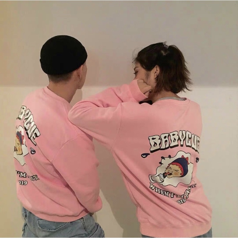 ÁO SWEATER UNISEX BABY GUE FORM RỘNG VẢI NỈ 40-70kg