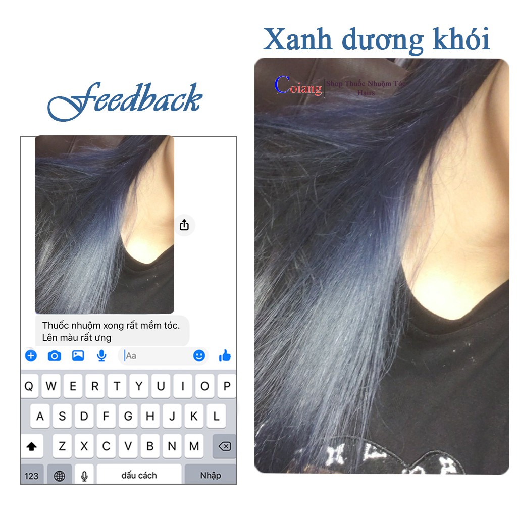 Thuốc nhuộm tóc XANH KHÓI - LIGHT BLUE SEA