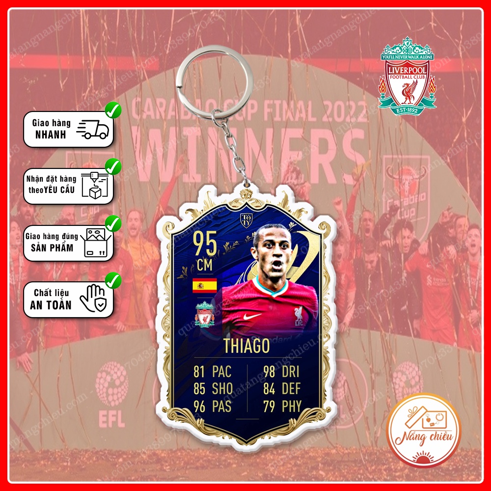 Móc khóa thẻ CLB bóng đá Liverpool☘️Quà Tặng Nắng Chiều☘️
