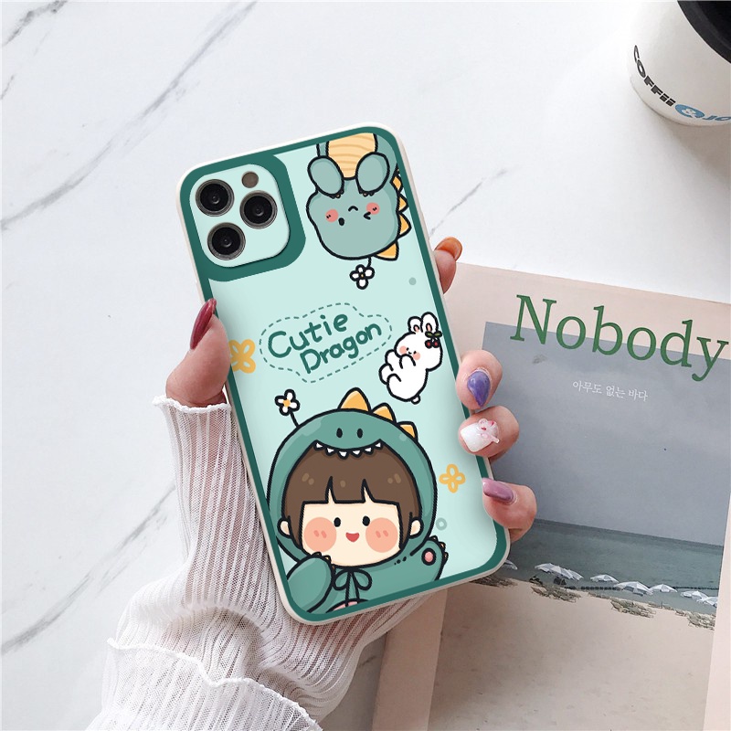 Ốp iphone - Ốp lưng iphone cạnh vuông viền camera Roro cutie dành cho ip 6 đến 14promax - ng014