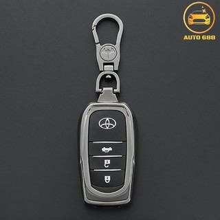 Ốp khóa Toyota Fortuner Innova Camry 15-18 Prado... Hợp kim kim loại Titan chống va đập rơi vỡ Smartkey chìa.