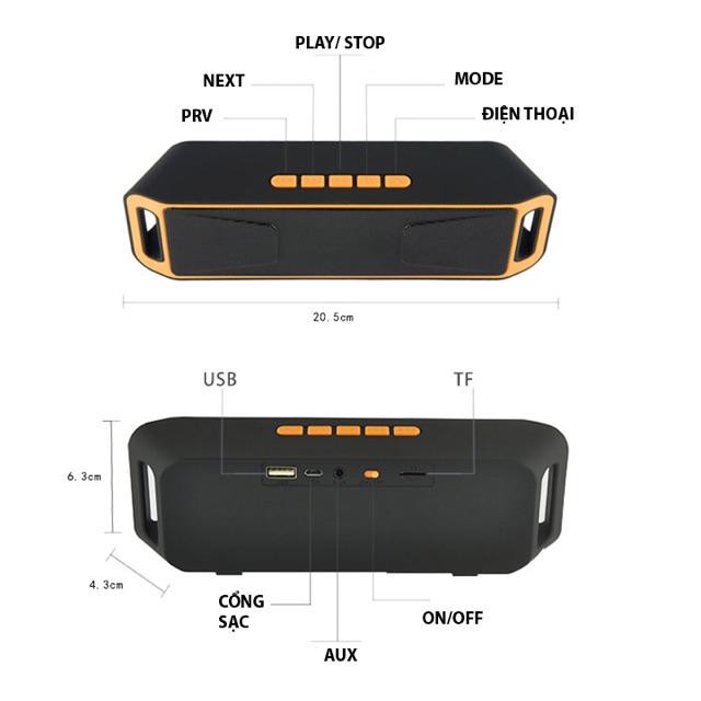 Gía Rẻ Bass Mạnh - LOA BLUETOOTH MINI BLUETOOTH SC208