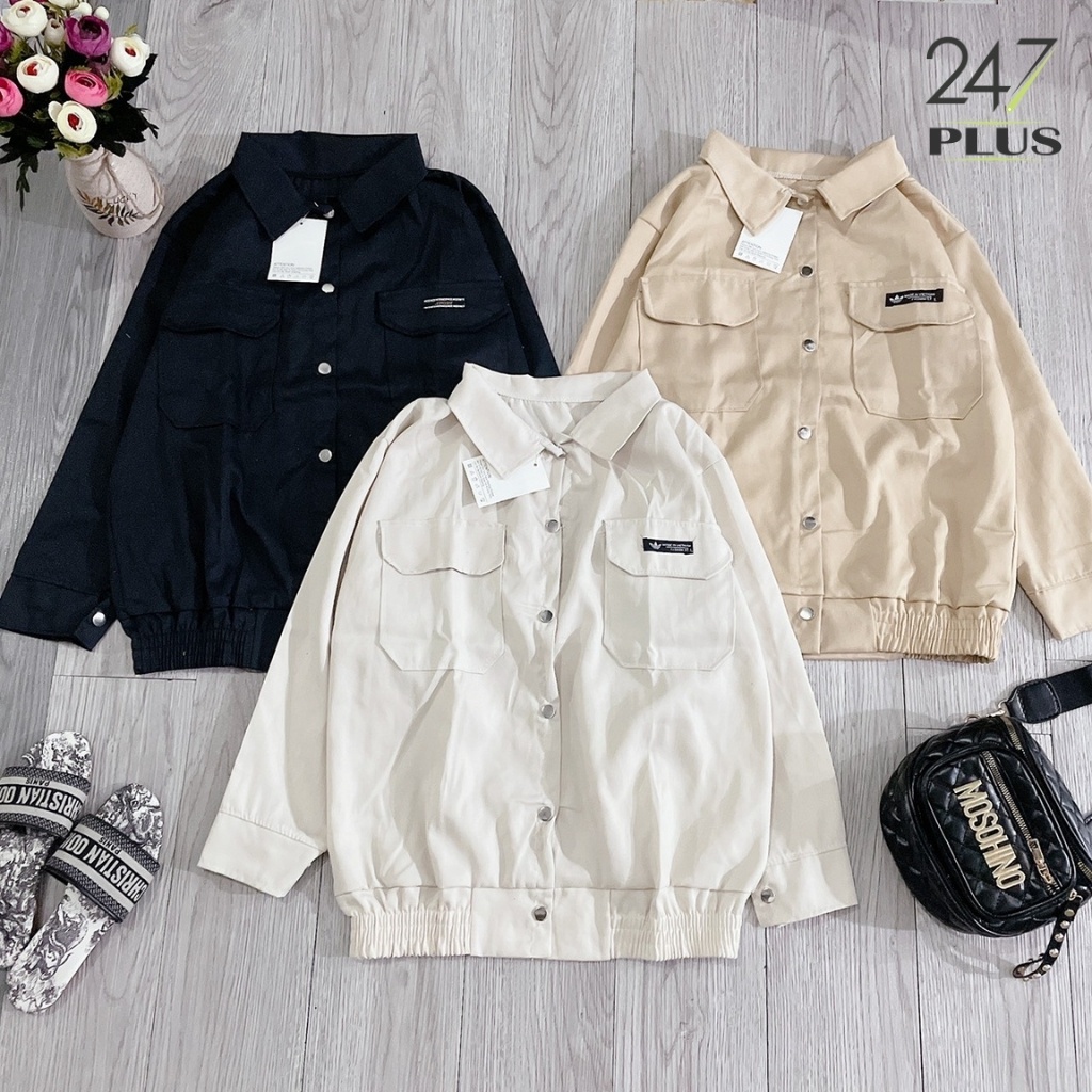 Áo Khoác Bomber Chất Kaki Dễ Phối Đồ