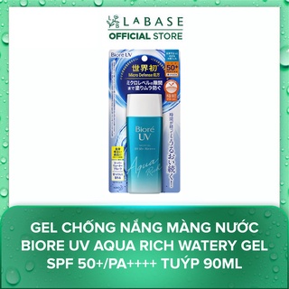 Gel Chống Nắng Màng Nước Biore UV Aqua Rich Watery Gel SPF 50+/PA++++ Tuýp 90ml