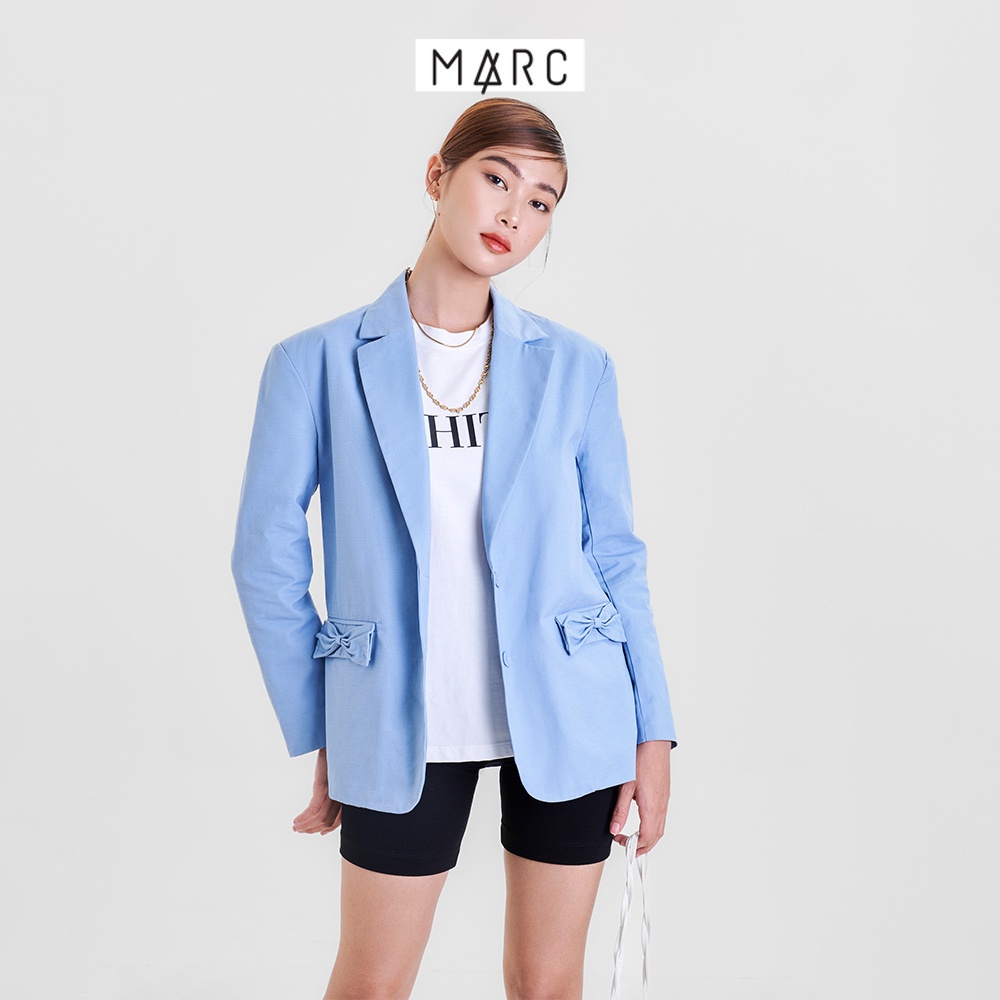 Áo blazer nữ MARC FASHION nắp túi đính nơ TRVH0207