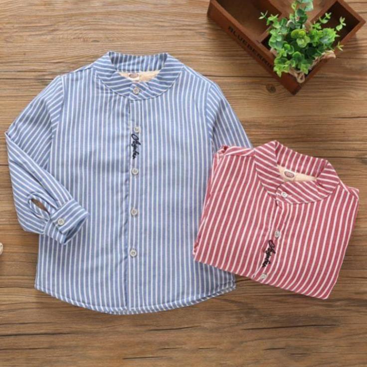 Áo sơ mi LÓT BÔNG dài tay bé trai mập 9 tuổi 10 11 12 tuổi 13 14 tuổi ☑️ Thời trang bé trai size đại 40kg 35kg