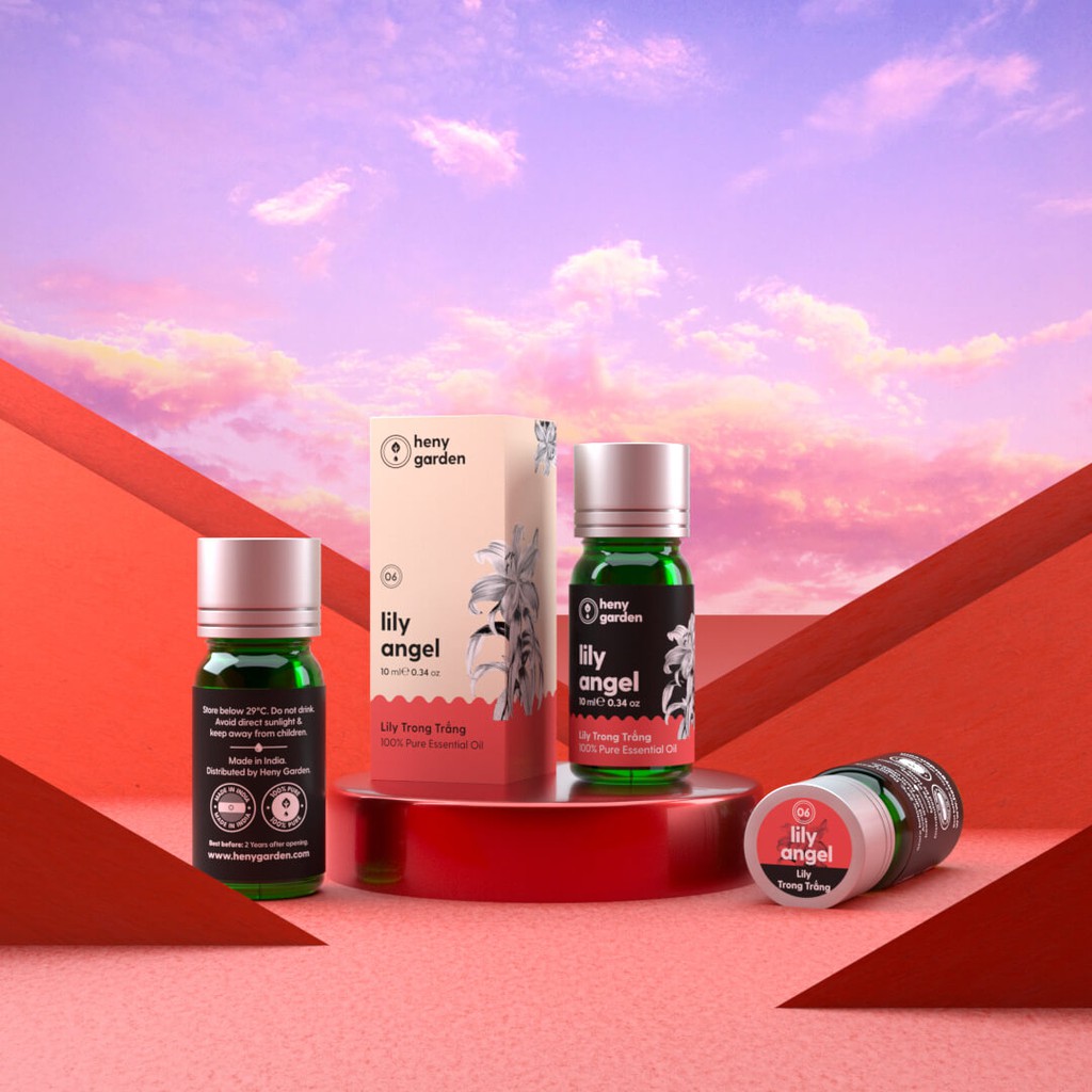 Tinh Dầu Lily (Hoa Ngọt Phấn) Organic Thiên Nhiên Nguyên Chất Đậm Đặc Xông Thơm Phòng, Làm Nến Thơm HENY GARDEN