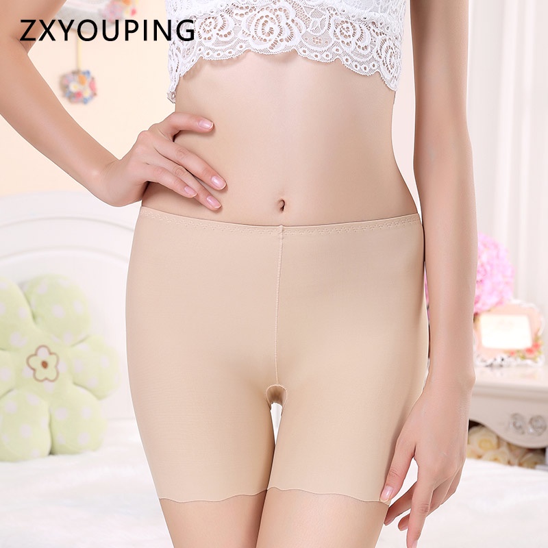 Quần short bảo hộ ZXYOUPING vải lụa băng siêu mềm màu trơn size L-XXL cho nữ