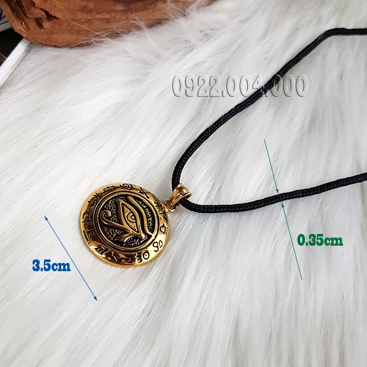 Mặt dây chuyền mắt thần horus màu vàng, dây chuyền nam MZ1775