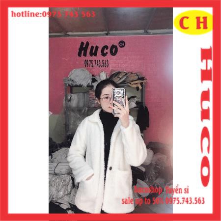 [ẢNH THẬT] Sét váy quảng châu - áo khoác lông cổ bẻ hai túi có cúc mix váy lên body cổ lọ chất bozip dày dặn Thu đông