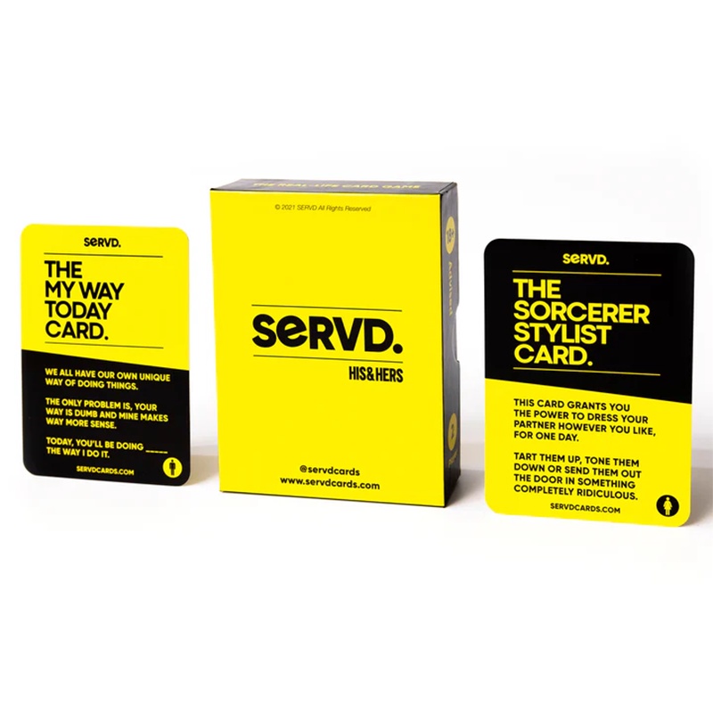 SERVD - His &amp; Hers - The Hilarious Real-Life Couples Card Game for Adults. A Funny Couples Gift