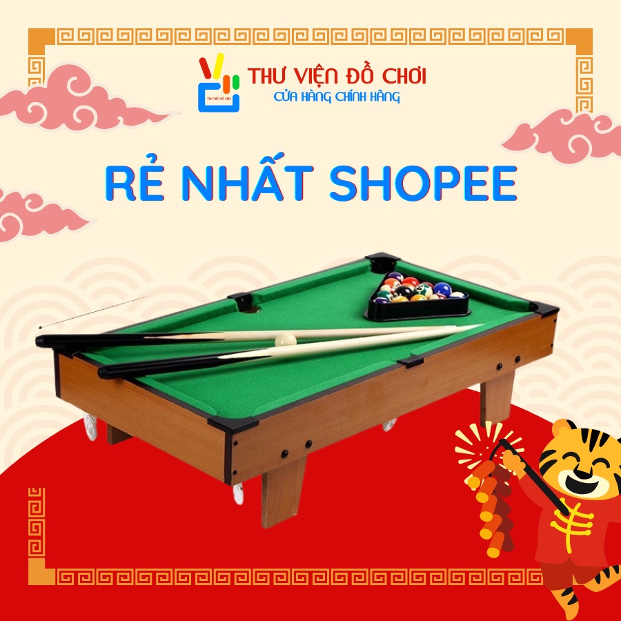 Bàn bi a mini gỗ - Đủ size (Có ảnh thật) - Thư Viện Đồ Chơi