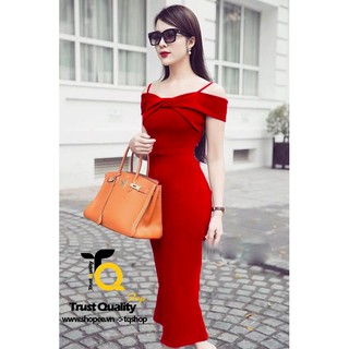 Đầm dự tiệc có hình thật- 122_Đen, Đỏ_S,M,L,XL