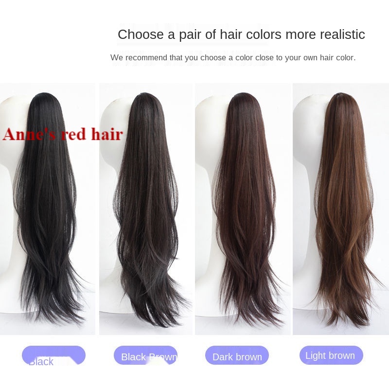 Tóc giả đuôi ngựa dài hơi vểnh tự nhiên cho nữ