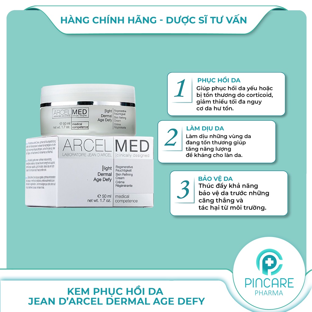 Kem dưỡng phục hồi da Jean D’arcel Dermal Age Defy (Rich) 50ml - Hàng chính hãng - Nhà thuốc PinCare