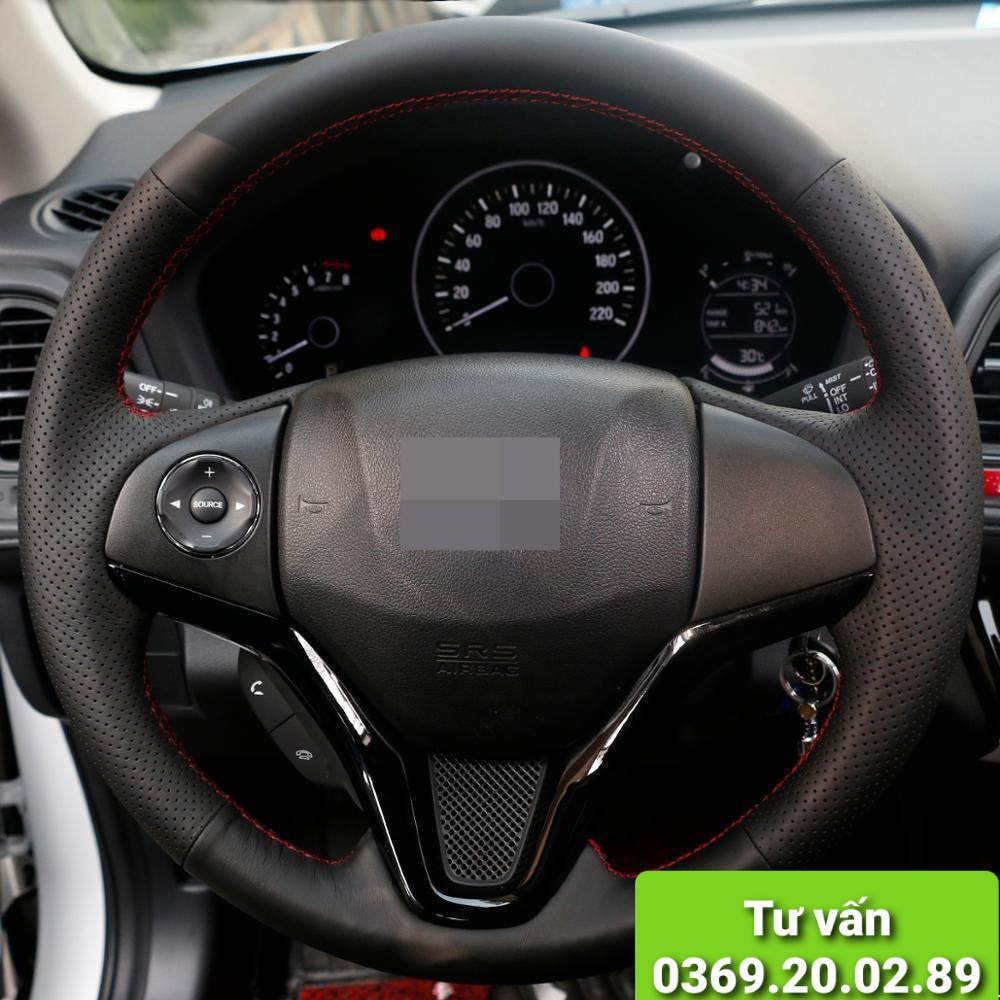 Bọc vô lăng tự làm tại nhà cho Honda City, Honda Jazz, Honda HRV 2014-2019 mẫu đục lỗ thiết kế mới nhất khâu đơn giản