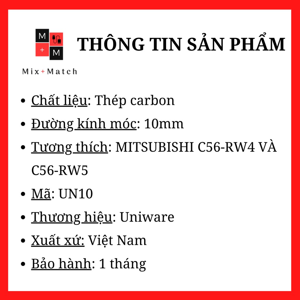 MÓC TREO QUẠT TRẦN MITSUBISHI C56-RW4 VÀ C56-RW5 UN10 - Chịu tải lên đến 200KG