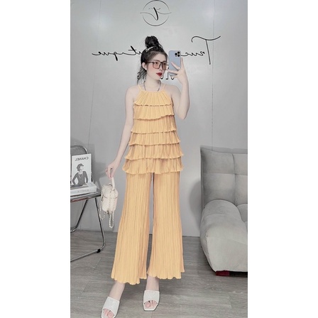 Set yếm nhiều tầng  vải lụa quần dài siêu phẩm