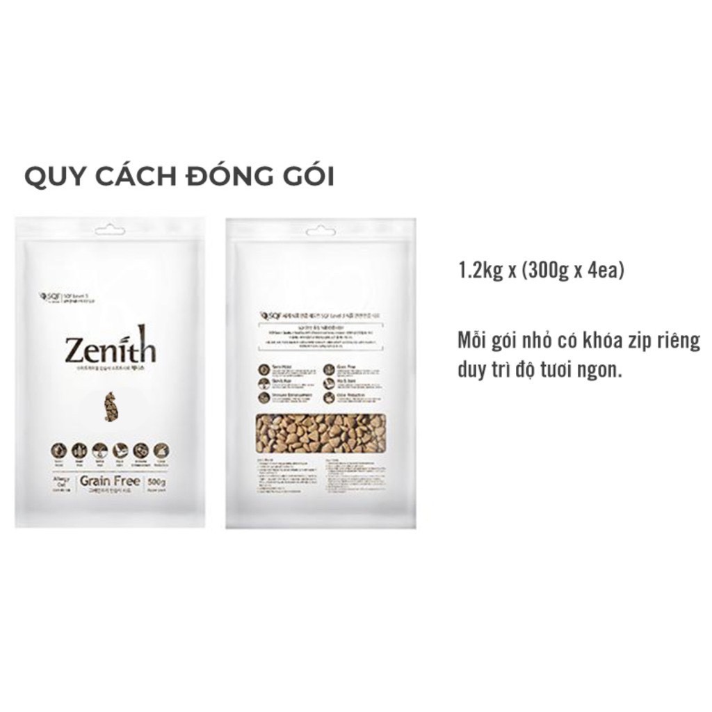 HẠT MỀM ZENITH TIÊU BÚI LÔNG DỄ TIÊU HÓA CHO MÈO MỌI LỨA TUỔI