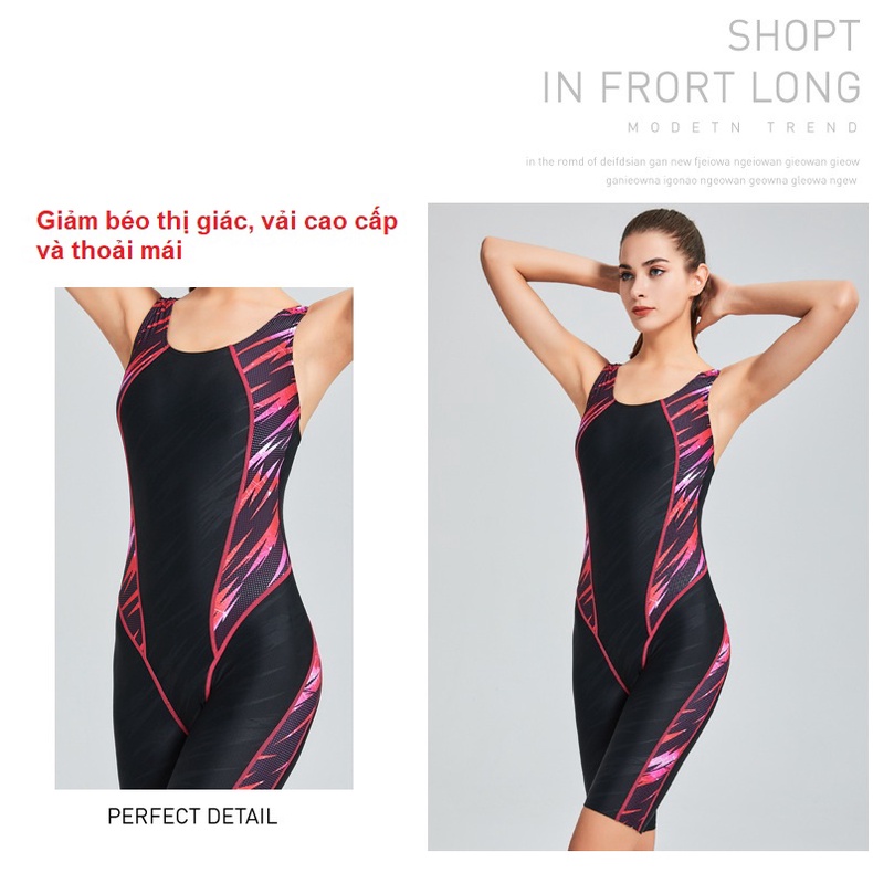 Đồ bơi nữ cao cấp kín đáo - Áo tắm liền thân - Đồ tập Yoga co giãn 4 chiều, thoáng khí, nhanh khô BBW6068