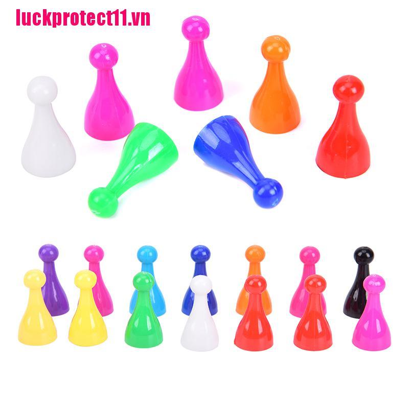 huwai 10Pcs Plastic Chess Pawn Pieces Board Card Games Halma Multi-colors Accessories