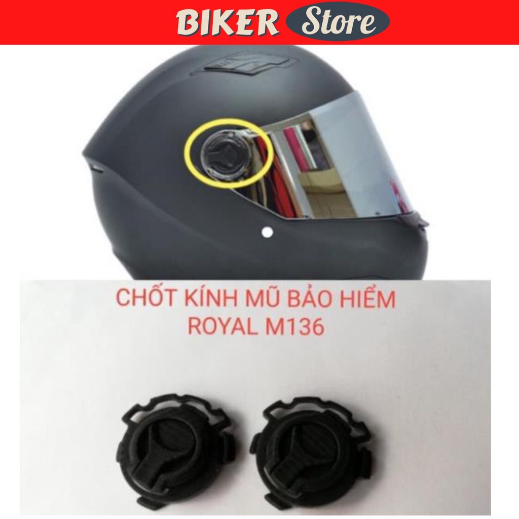 Chốt 2 bên kính thay thế mũ bảo hiểm fullface AGU + M136