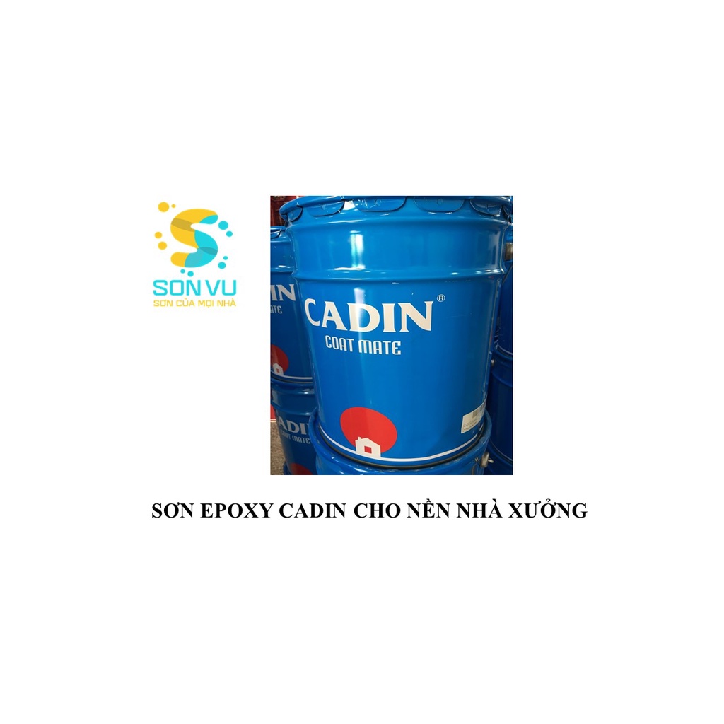 Combo 5 Bộ 1 Kg - sơn epoxy Cadin hai thành phần cho nền nhà xưởng - bám dính và chịu tải trọng