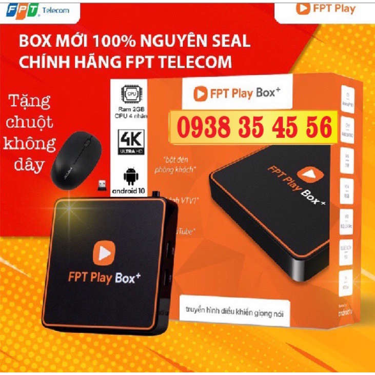 FPT Play Box+ | S/T550 RAM 2Gb ROM 16Gb |4K Hệ Điều Hành Android TV 10 | Remote điều khiển giọng nói | Chính hãng
