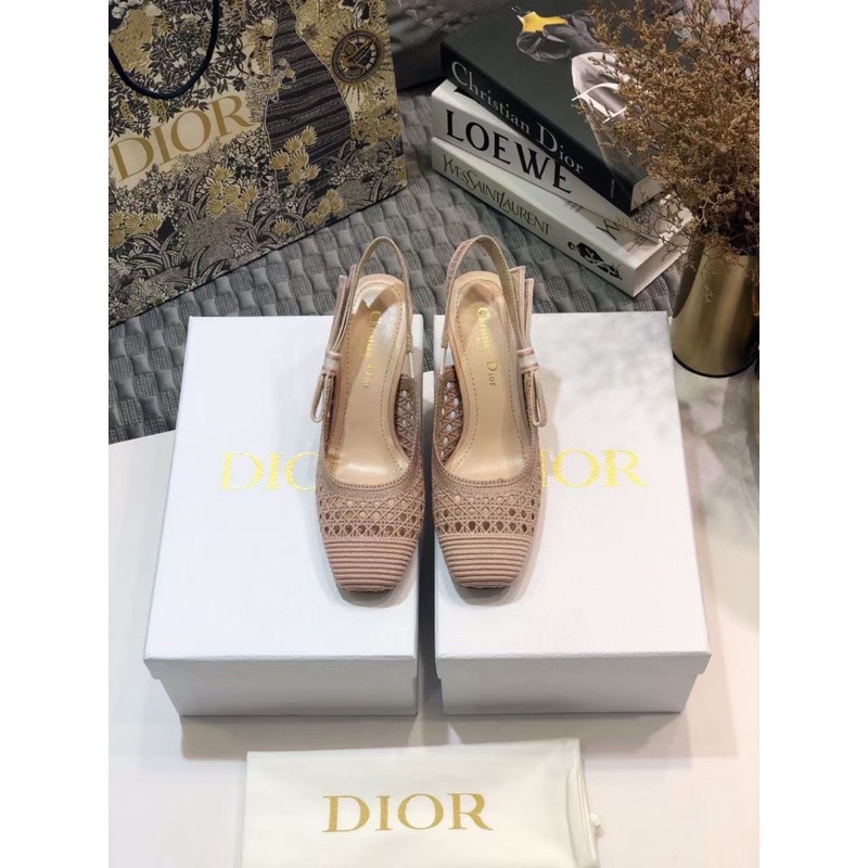 Sandal Dior Hồng Nude/Đen
