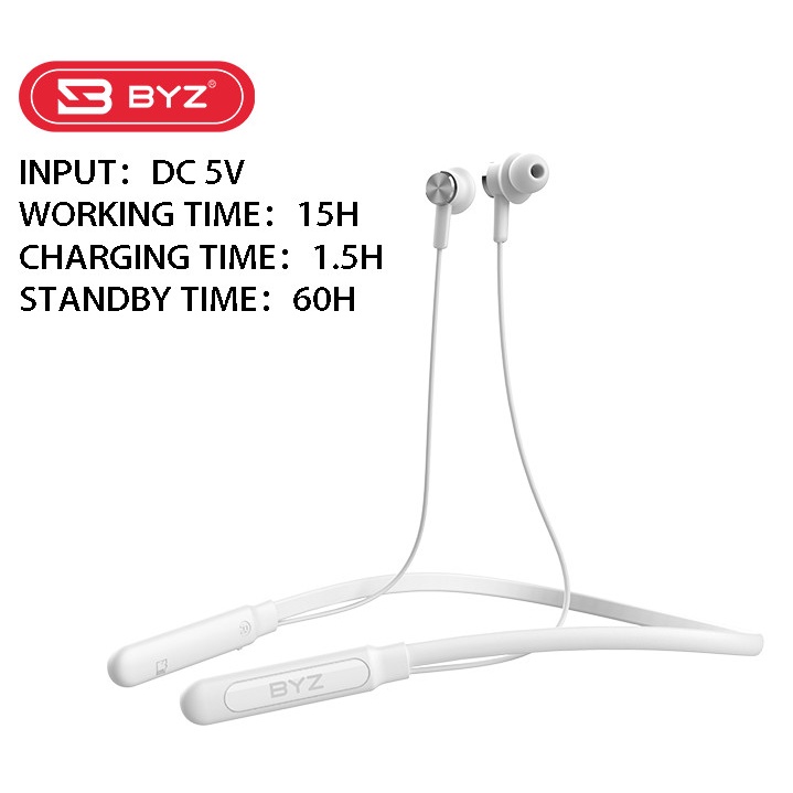 TAI NGHE BLUETOOTH 2 TAI BYZ B16 -vòng cổ, hổ trợ thẻ nhớ, Chính hãng bảo hành 12 tháng