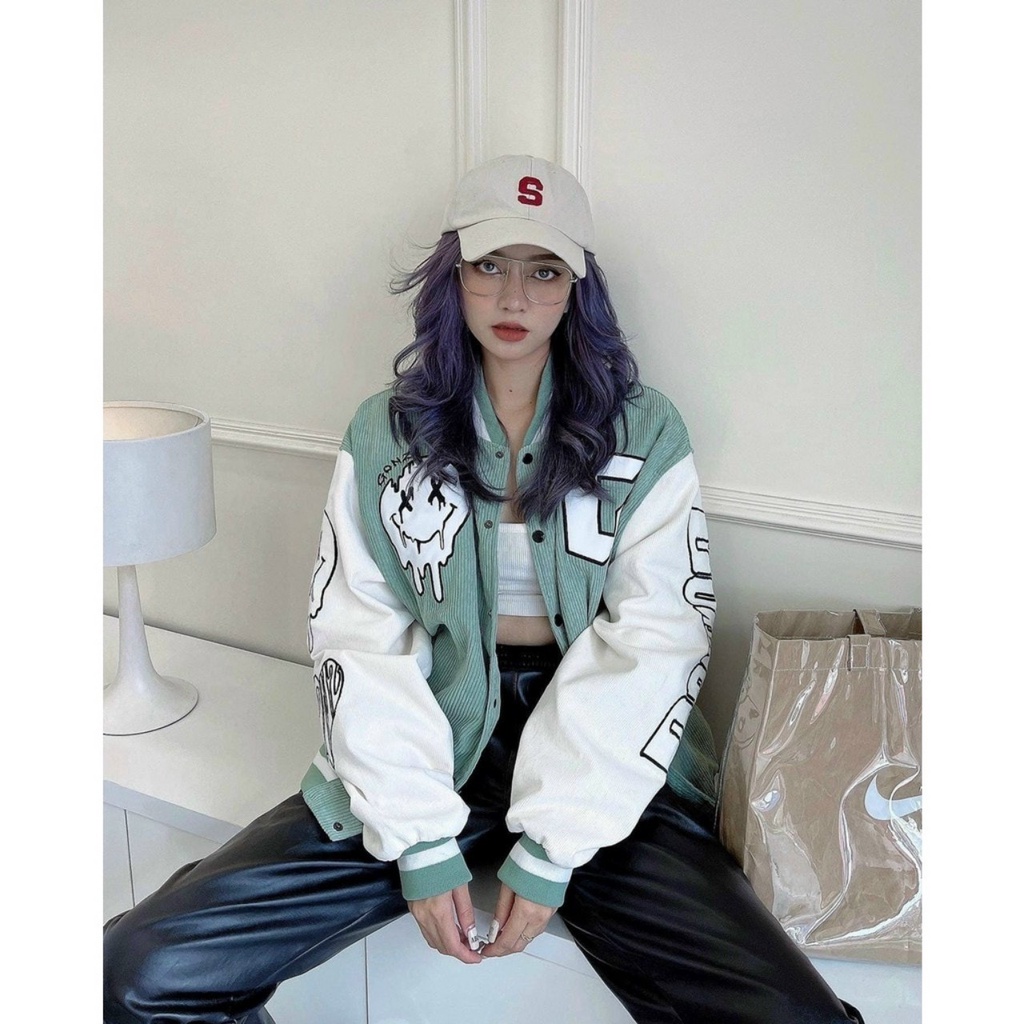 SALE - Áo Bomber Jacker Nhung Tăm :chất cao cấp Freesize Form rộng Unisex NAm Nữ mạc đều đẹp
