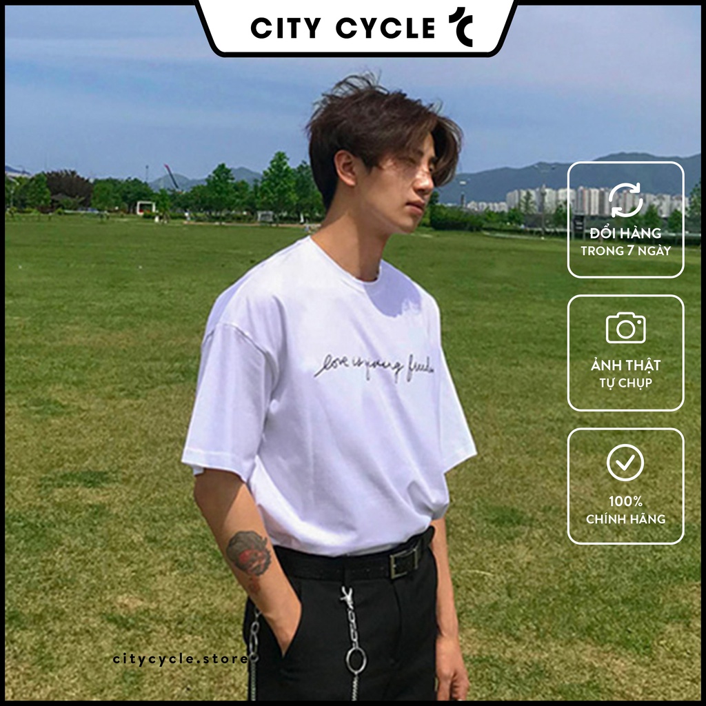 Áo thun nam nữ Love is City Cycle - Áo thun in hình form rộng Unisex Local Brand