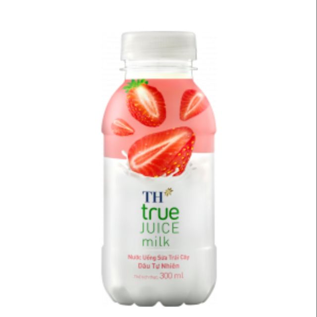 Nửa Thùng Sữa Trái Cây TH true JUICE ( Cam/ Dâu) Lốc 6 chai 300ml × 2 lốc
