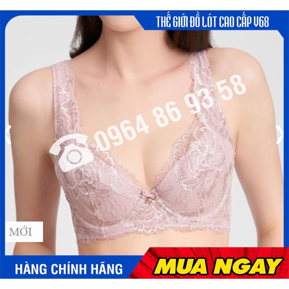Áo lót nữ Triumph Florale Penony WP có gọng, ren họa tiết hoa mẫu đơn, nâng ngực