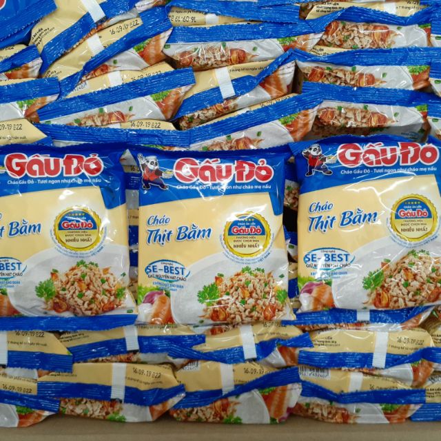 Combo 10 gói cháo gấu đỏ thịt bằm hoặc vị gà