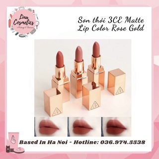 Son Thỏi 3CE Matte Lip Color Vỏ Rose Gold