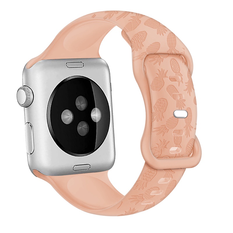 Dây Đeo Thể Thao Bằng Silicone In Họa Tiết Độc Đáo Kích Thước 44mm 40mm 38mm 42mm 41mm 45mm Cho iwatch series 7 6 5 4 3SE