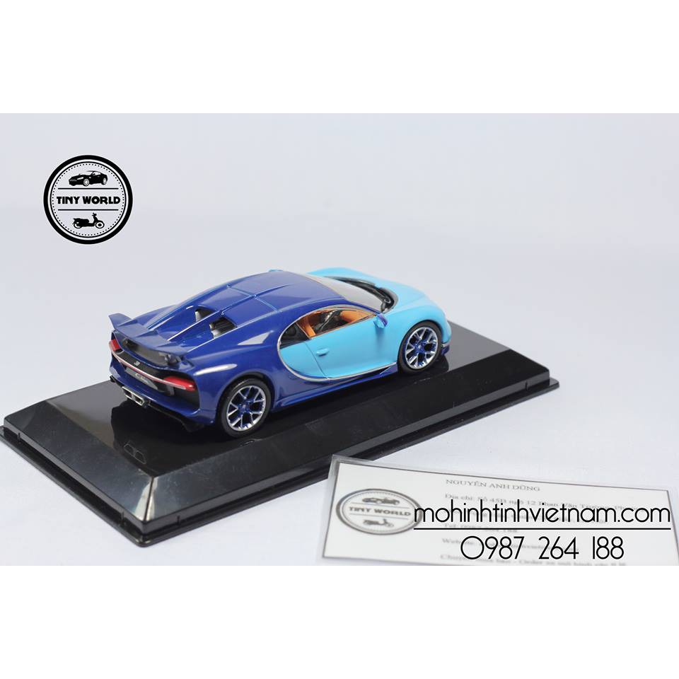 MÔ HÌNH Ô TÔ BUGATTI CHIRON 2016 (XANH) 1:43 LEO MODEL