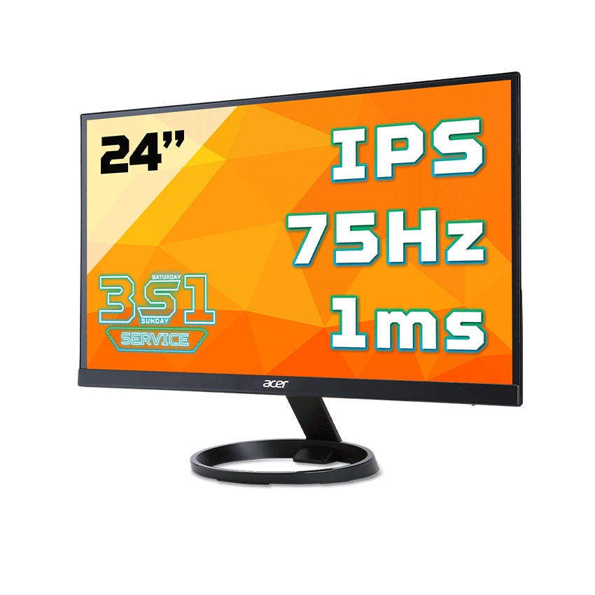 Màn Hình Acer R241Y 23.8&quot; FHD IPS 75Hz 1ms