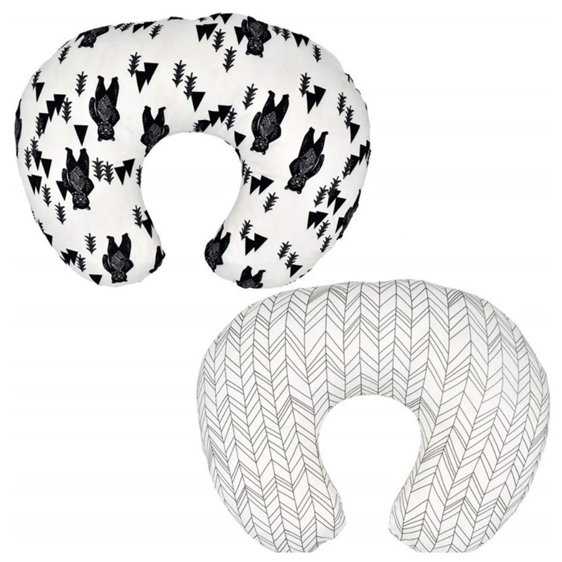 Bộ 2 Gối Chữ U Bằng Cotton Cho Bé Bú Sữa Mẹ