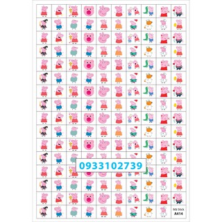 Sticker khen thưởng HEO PEPPA 7k/ tờ A4 - 159 Stick - SP14