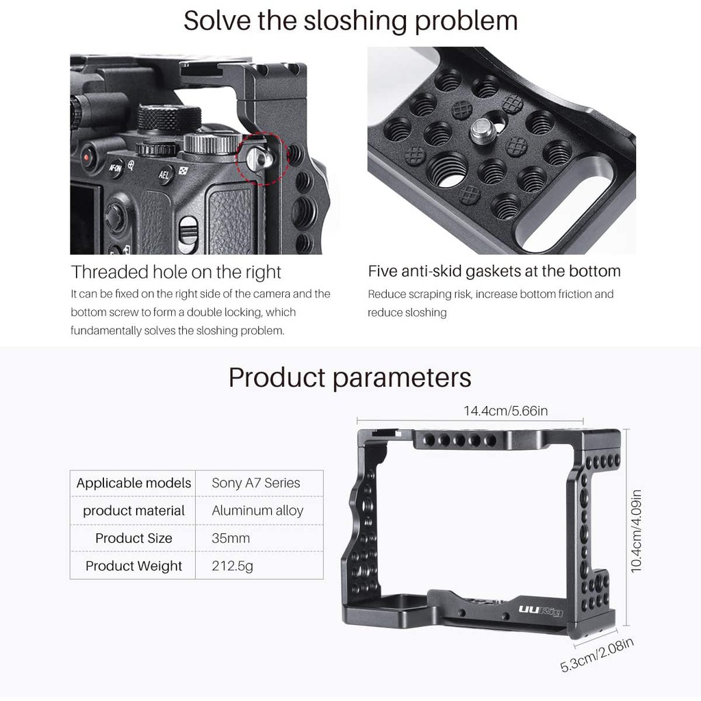 UURig C-A7 III, Khung cho máy ảnh SONY A7III/ A7RIII