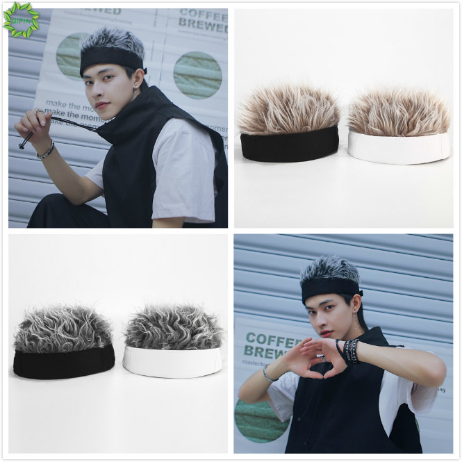 Mũ Beanie Gắn Tóc Giả Mềm Mại Thoáng Khí Phong Cách Hip Hop Thời Trang Cho Nam