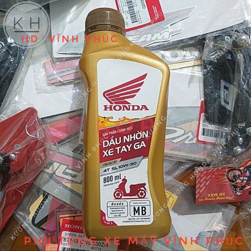 Dầu nhớt xe tay ga Honda 800ml hàng chính hãng có tem chống hàng giả ( phụ tùng xe ga hàng chính hãng honda ) (-10%)